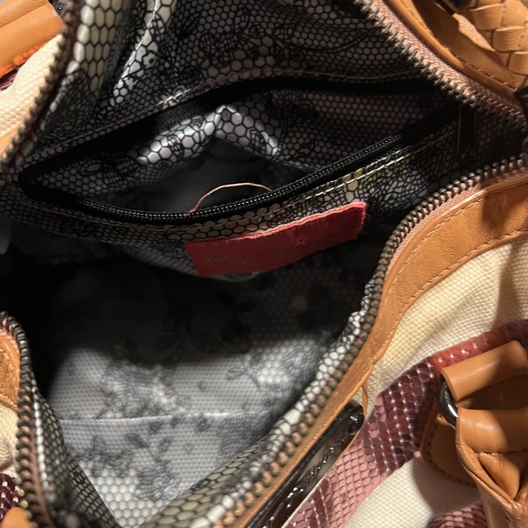 Betsey Johnson Purse with Canvas and Blush Sequins - Picture 7 of 10